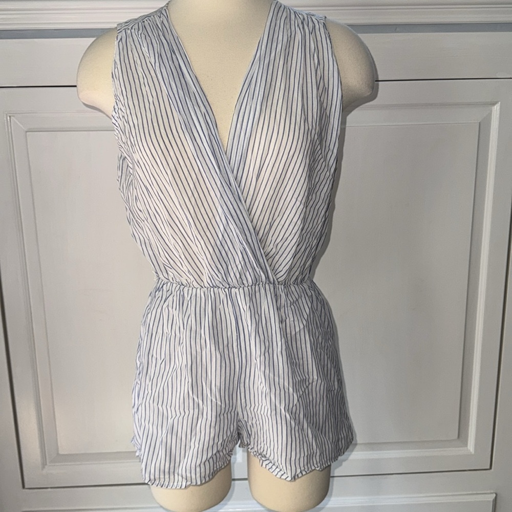 YFB Striped Sleeveless Romper Size M